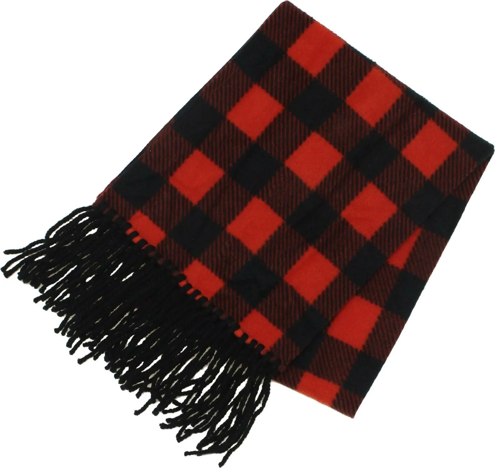 ZUZIFY Fleece Scarf With Chunky Yarn Fringed Ends