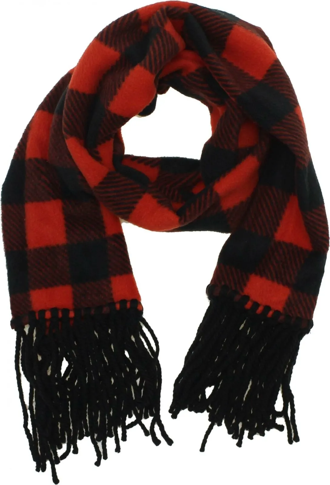 ZUZIFY Fleece Scarf With Chunky Yarn Fringed Ends