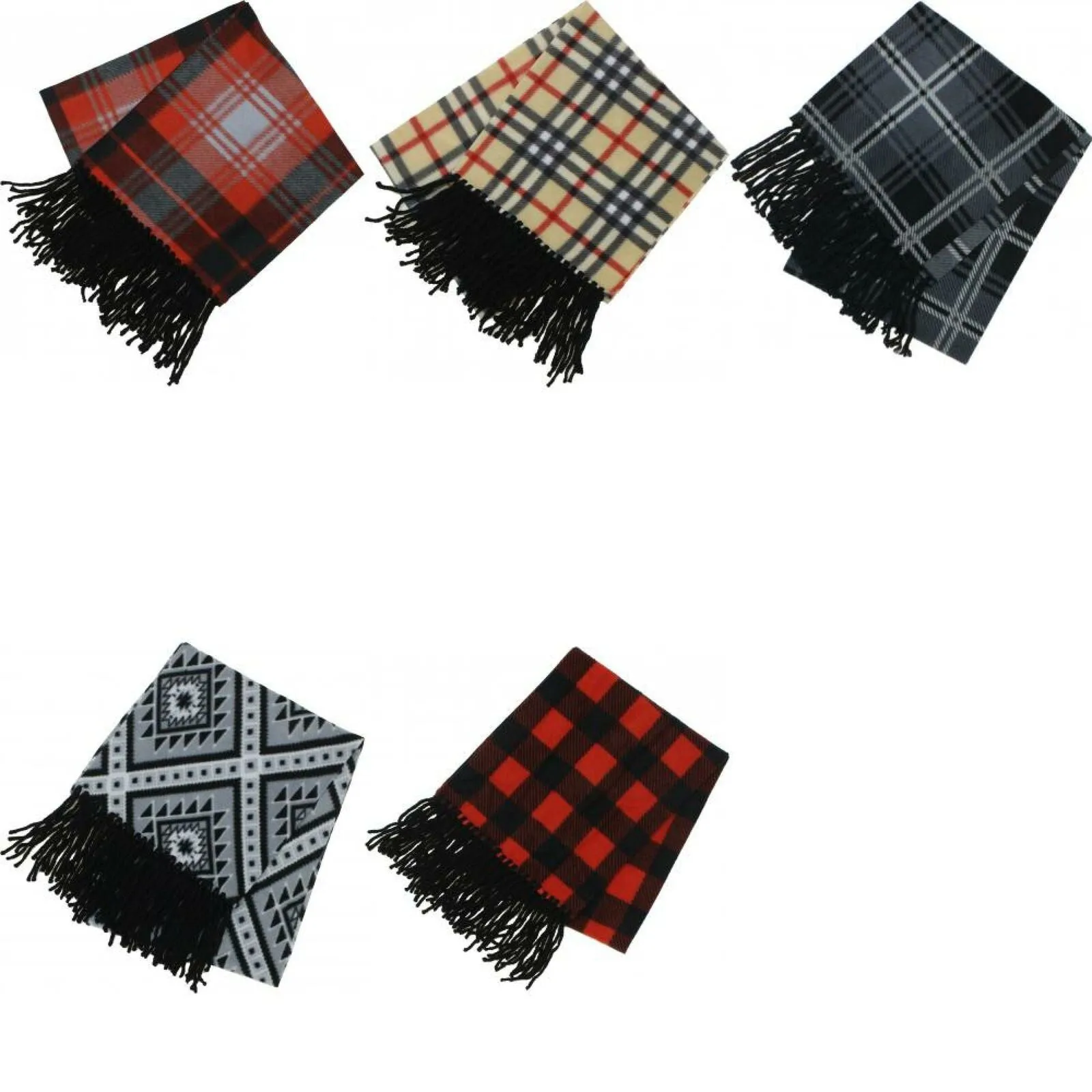 ZUZIFY Fleece Scarf With Chunky Yarn Fringed Ends